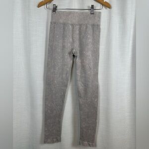 Ribbed high waisted small  Leggings Cozycore stretchy sandstone Mauve